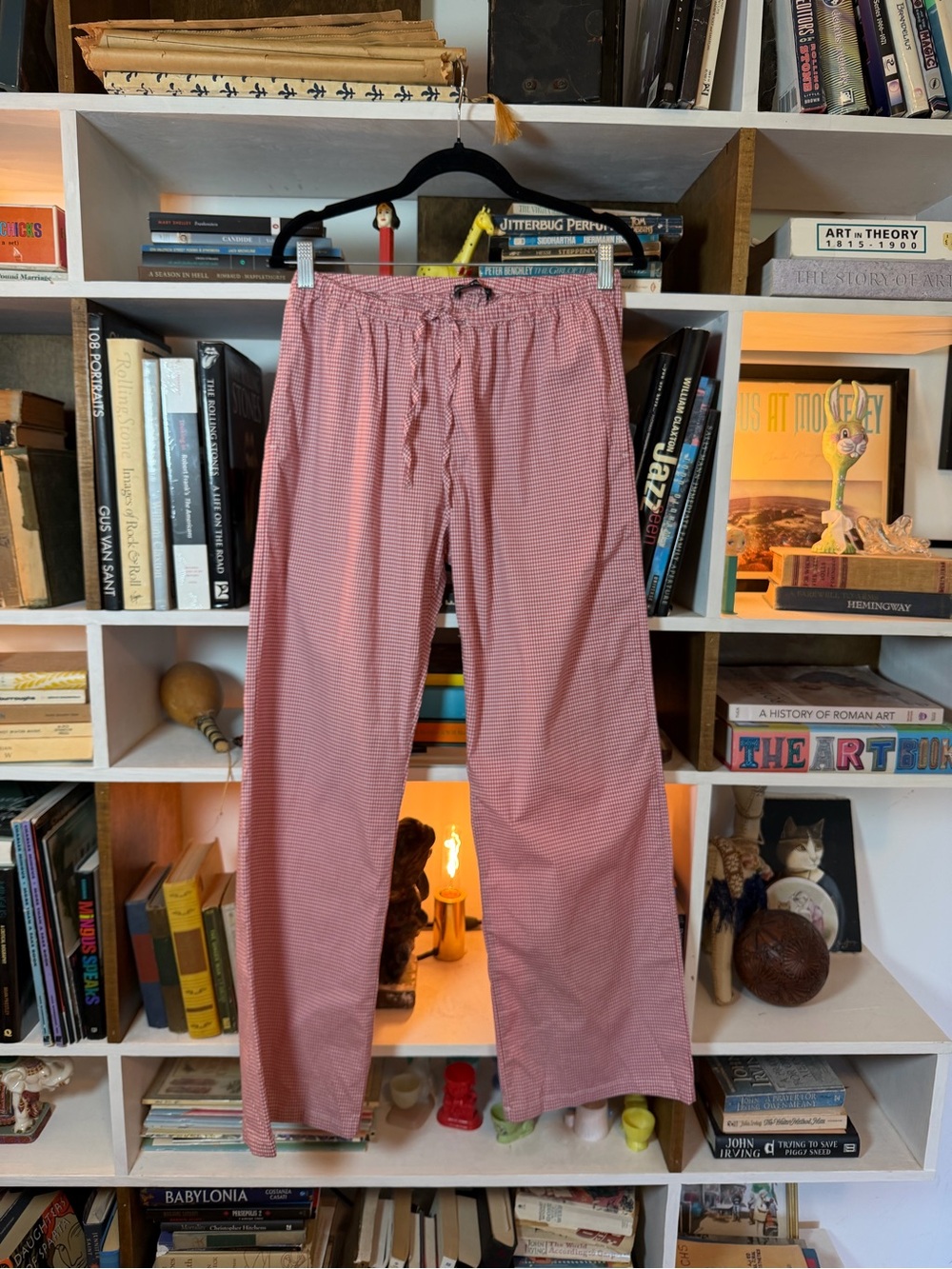 Brandy Melville Gingham Red Drawstring Lounge Pants